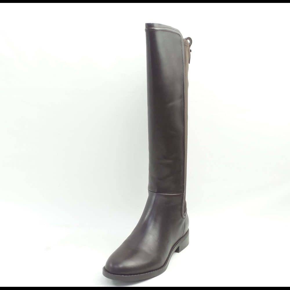 Marc Fisher Leather Tall Shaft Boots Shiane Brown Leather - Medium